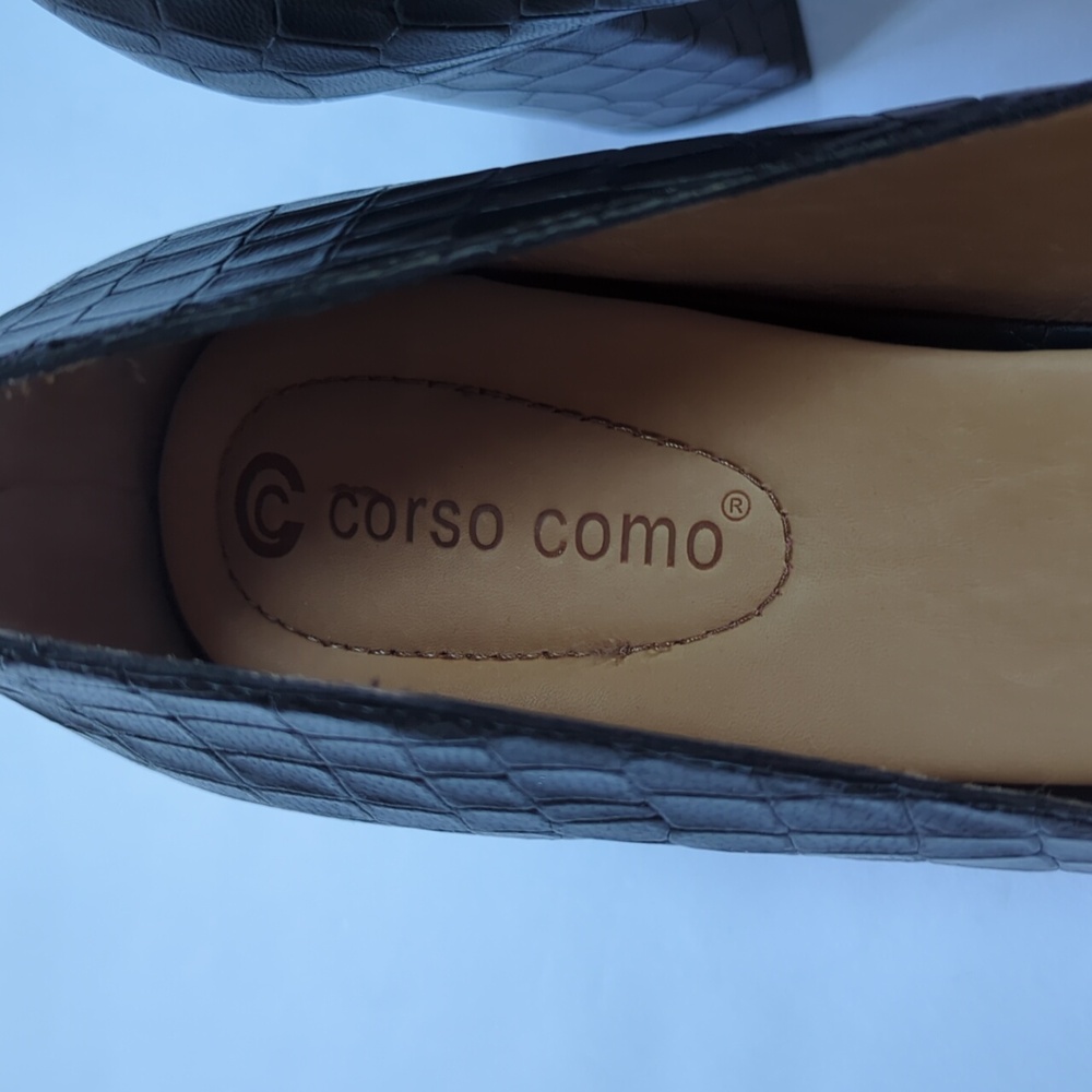 Corso Como, Black Snake Pattern Embossed Block He… - image 3